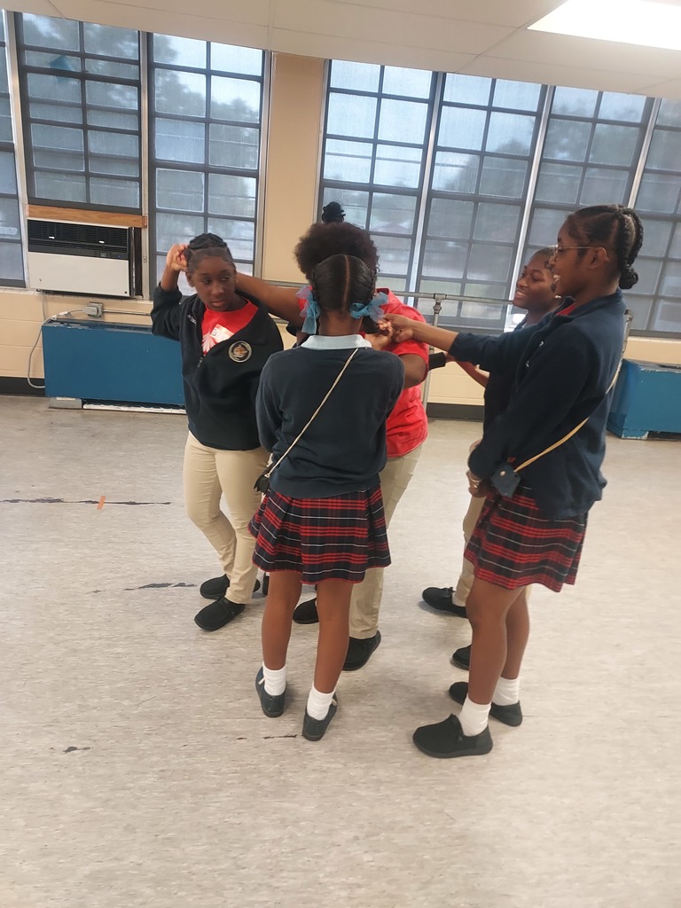 7th grade Evolving Butterflies meeting pictures.