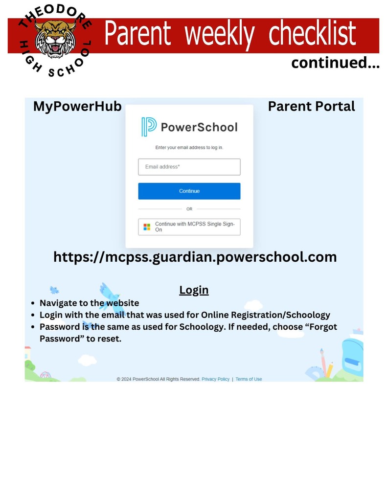 Parent Checklist
