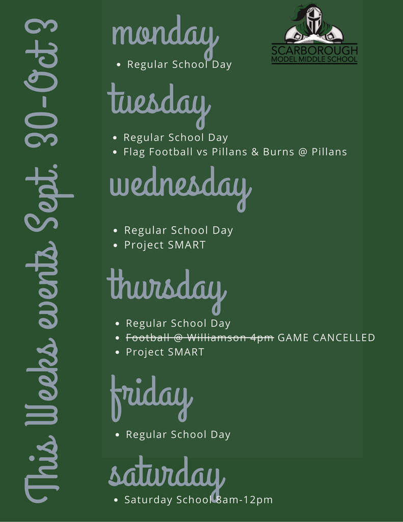weekly schedule