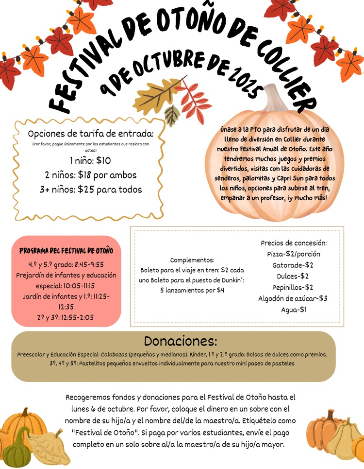 Fall Festival flyer Spanish