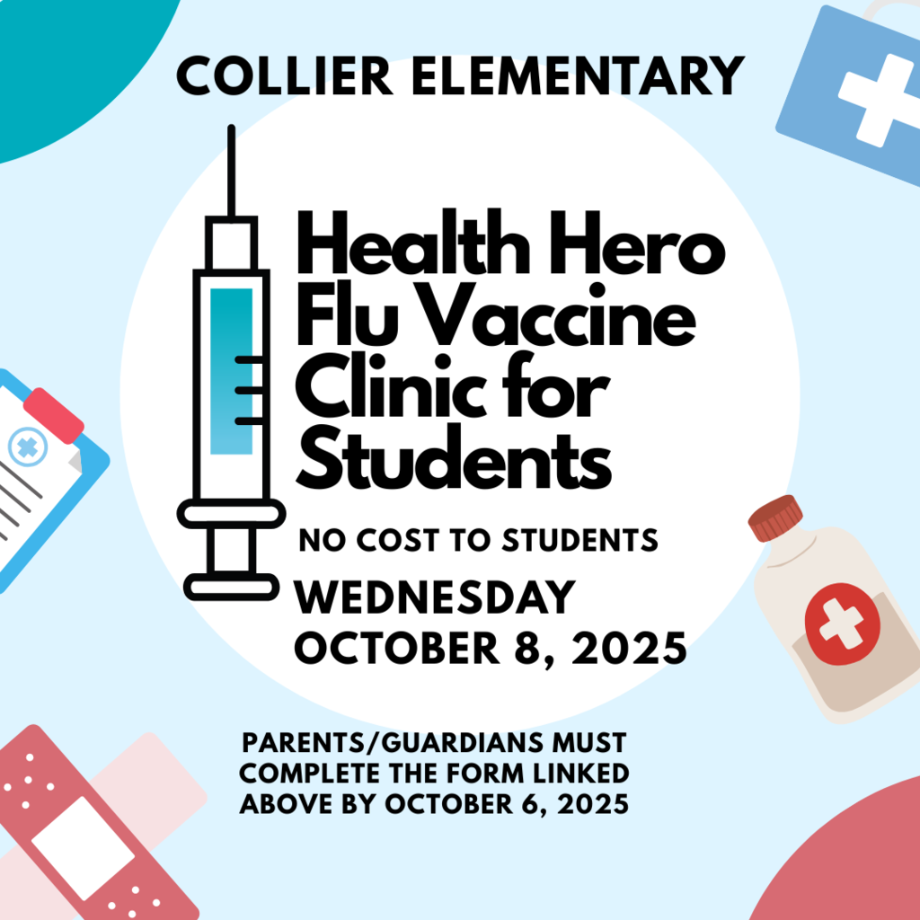 Collier Flu Vaccine Clinic for Student is on October 8, 2025