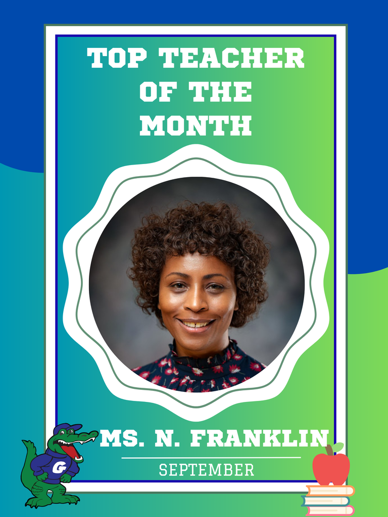 CONGRATULATIONS to our Top Gator's for the month of September.  Naomi Franklin- Top Gator of the Month Cali Pettway- Top Student Gator of the Month Demetrius Campbell- Top Student Gator of the Month Zy'Kaiden Ali- Top Student Gator of the Month  Each student is awarded with free snacks for the month and the staff member is awarded with a gift card. 