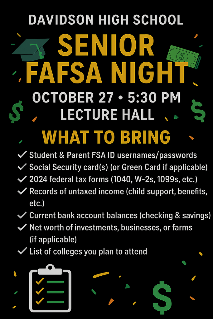 Senior FAFSA Night Poster