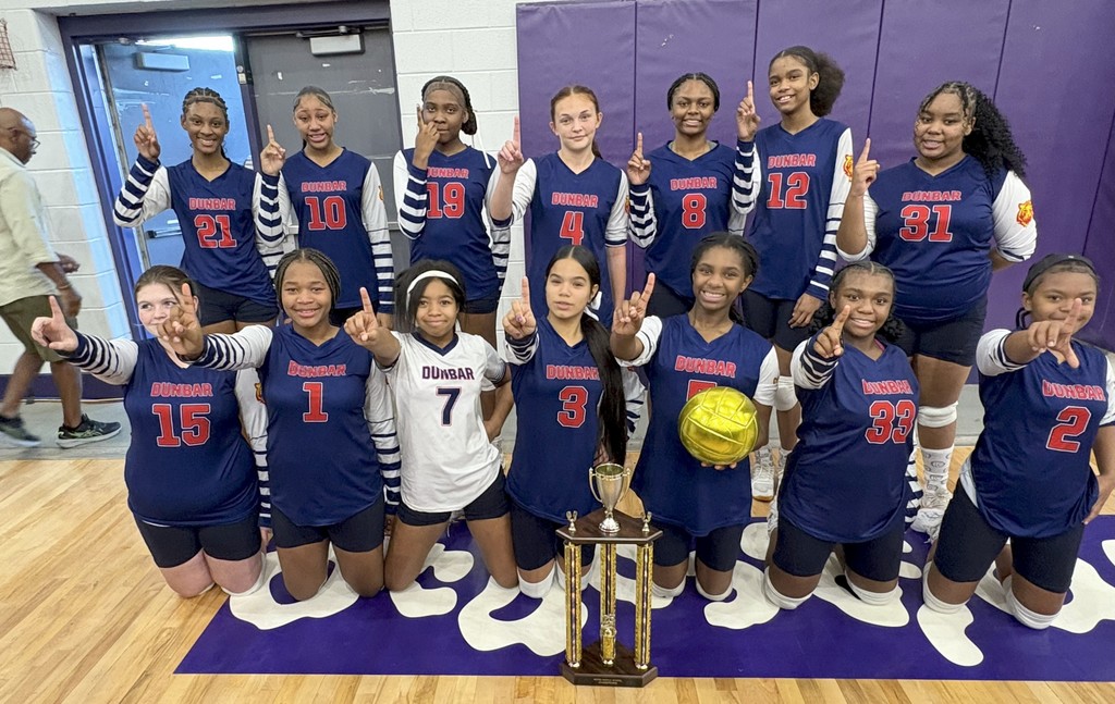 Dunbar Magnet Volleyball team Champs