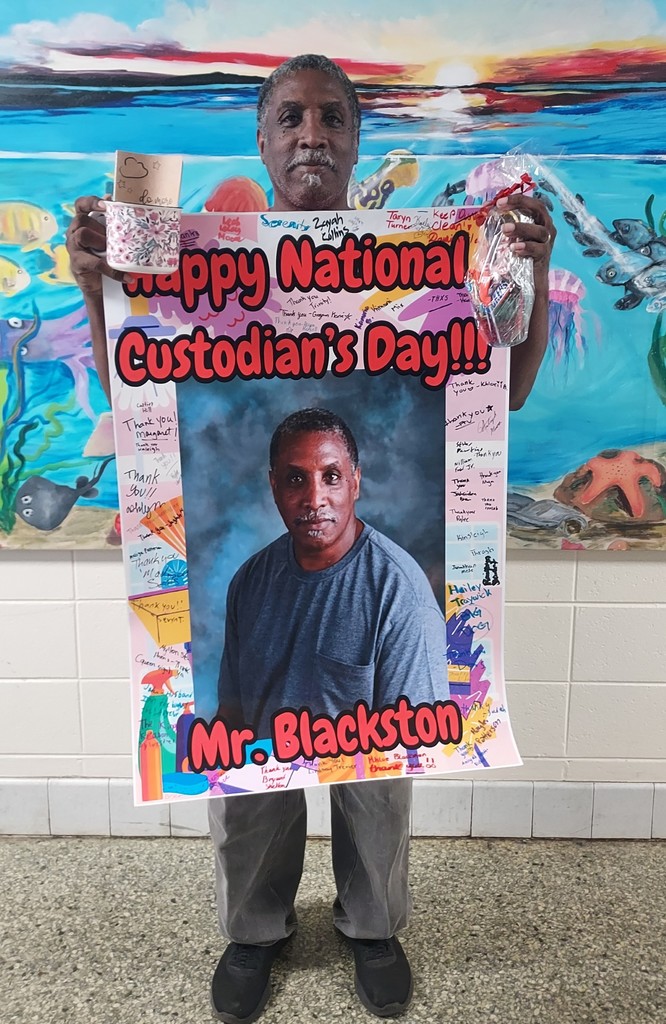 National Custodians Day, observed annually on October 2nd, is a day dedicated to recognizing and appreciating the hard work and dedication of custodial staff who help keep our schools, workplaces, hospitals, and public spaces clean, safe, and well-maintained. Custodians play a vital role in creating healthy environments and ensuring the smooth operation of facilities. Today serves as an opportunity to thank them for their contributions, show respect for their efforts, and highlight the importance of their work, which often goes unnoticed but is essential to our daily lives. Please join all of us in thanking Ms. Dyer, Ms. Nicholason, Mr. Blackston, and Mr. Chancey for all the work they do for us each and every day. 