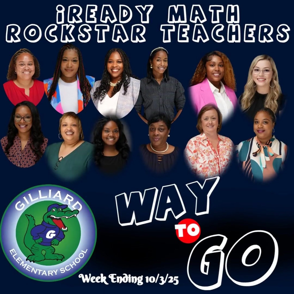 CONGRATULATIONS  to our Weekly iReady Rockstar teachers and their classes for the week ending 10/03/25. These teachers and students maintained 85% accuracy on iReady lessons for the entire week. This is a HUGE accomplishment. Way to Go!