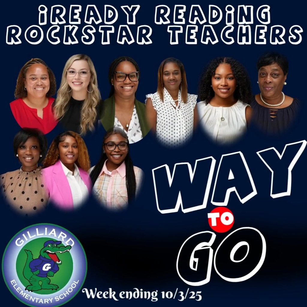 CONGRATULATIONS  to our Weekly iReady Rockstar teachers and their classes for the week ending 10/03/25. These teachers and students maintained 85% accuracy on iReady lessons for the entire week. This is a HUGE accomplishment. Way to Go!