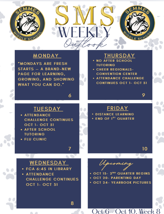 Weekly Outlook Week 8