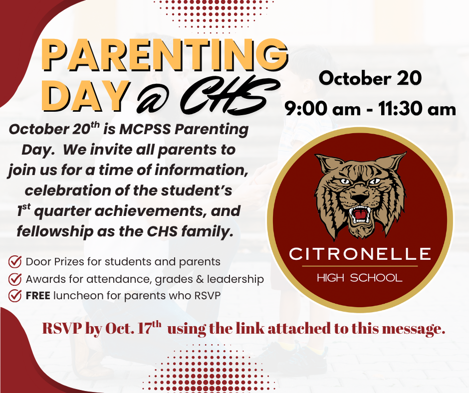 Parenting Day Flyer Oct. 20, 2025 9:00 - 11:30 am