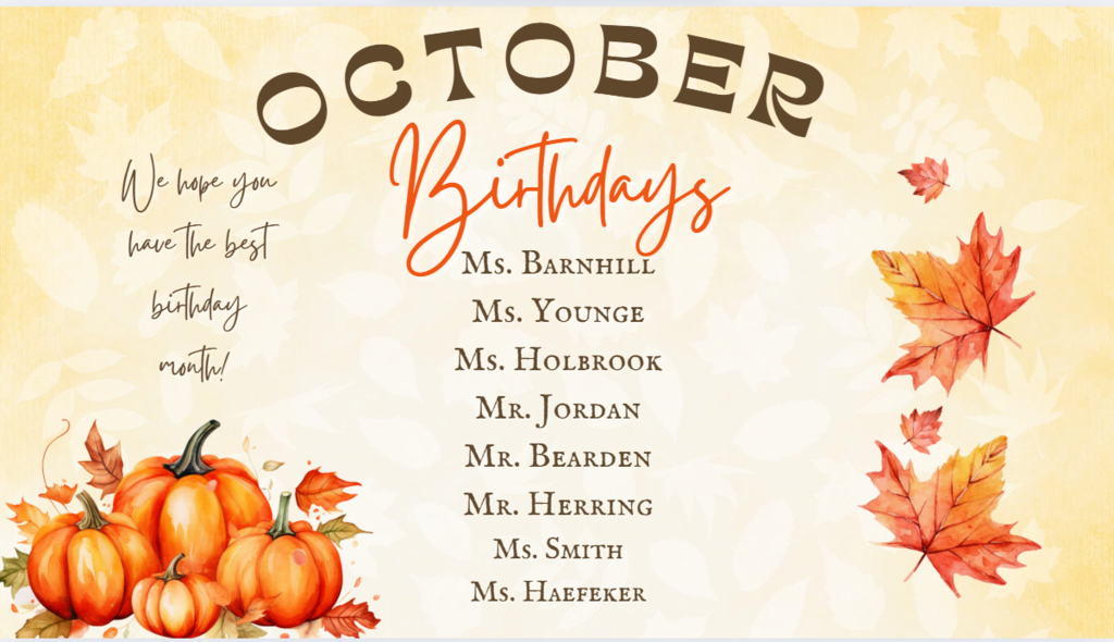 October Staff Birthdays!