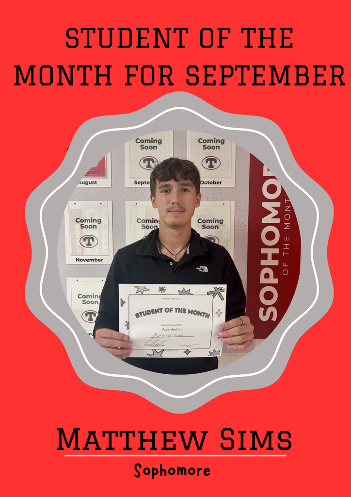 Sophomore Student of the Month Matthew Sims