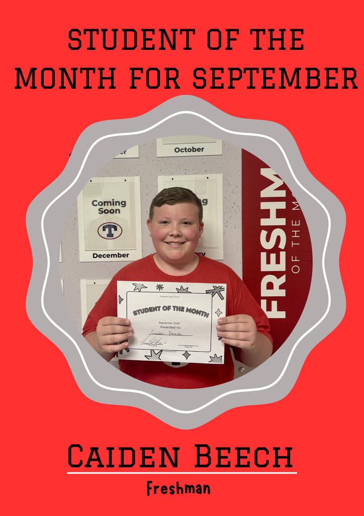 Freshman Student of the Month Caiden Beech