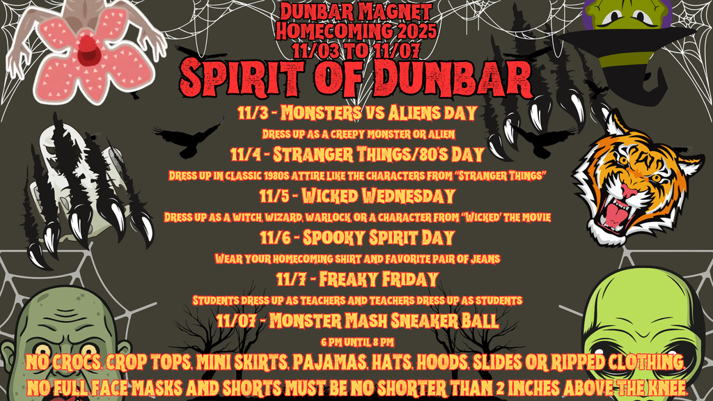 Dunbar Magnet Homecoming information