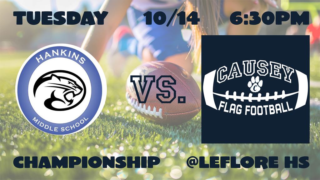 Graphic for flag football championship 10-14 6:30PM