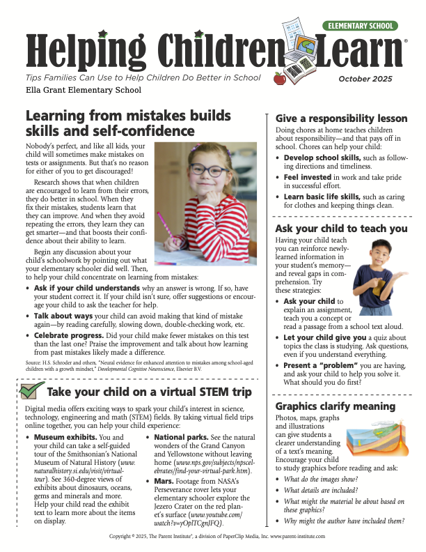 Helping Children Learn October 2025 Newsletter