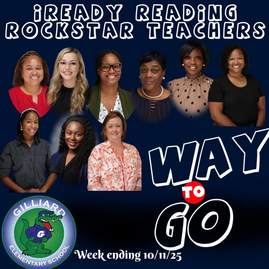 CONGRATULATIONS to our Weekly iReady Rockstar teachers and their classes for the week ending 10/11/25. These teachers and students maintained 85% accuracy on iReady lessons for the entire week. This is a HUGE accomplishment. Way to Go!