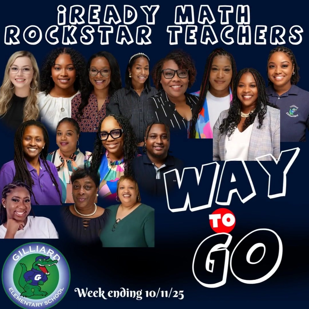 CONGRATULATIONS to our Weekly iReady Rockstar teachers and their classes for the week ending 10/11/25. These teachers and students maintained 85% accuracy on iReady lessons for the entire week. This is a HUGE accomplishment. Way to Go!