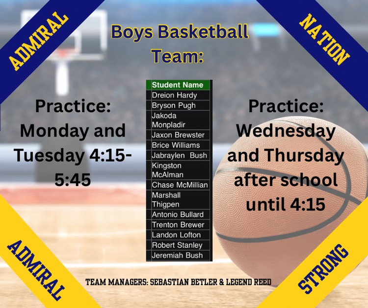Boys basketball team 