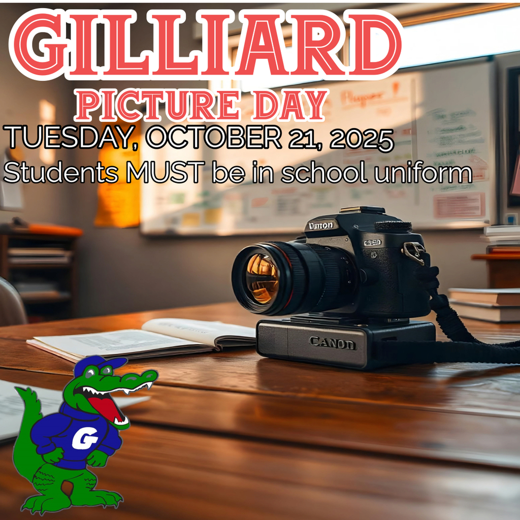 Good afternoon! As a reminder, our Fall Picture Day is scheduled for Tuesday, October 21, 2025. All students are to be dressed in uniform this day. Thank you!