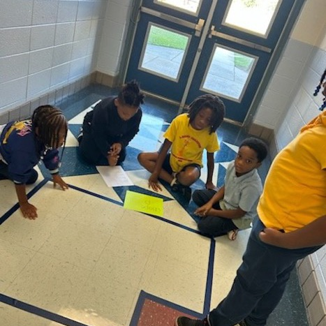 Third graders doing math