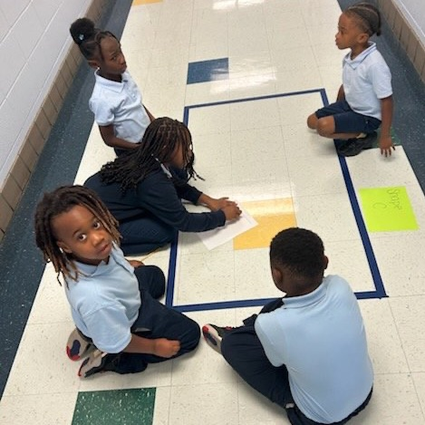 Third graders doing math 