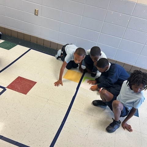 Third graders doing math