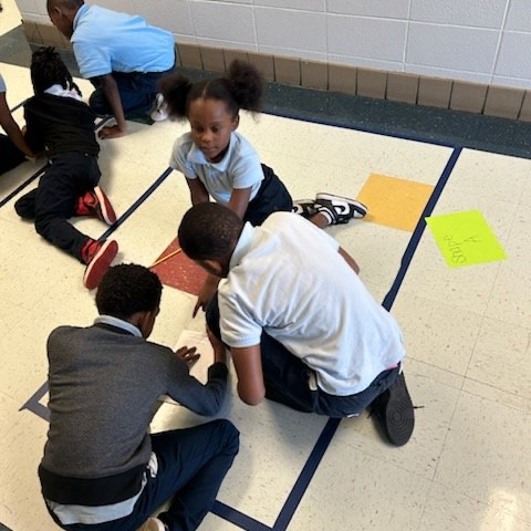 Third graders doing math