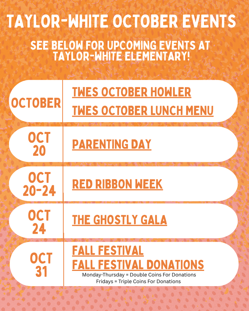 Upcoming October Events at Taylor-White!