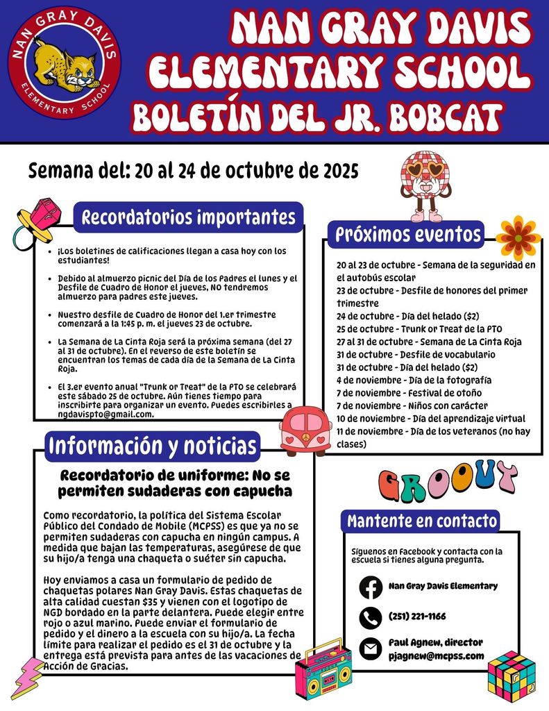 Parent Newsletter (10-20-25, Spanish)
