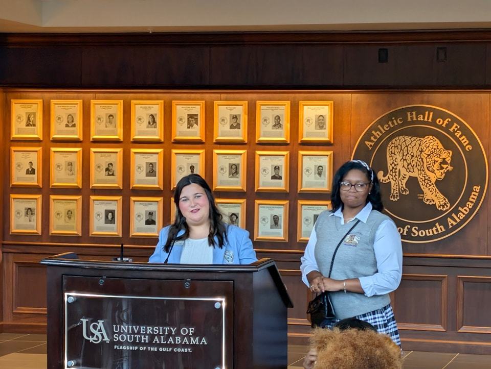 MGM Academy Ambassador speaking to all of the Ambassadors.