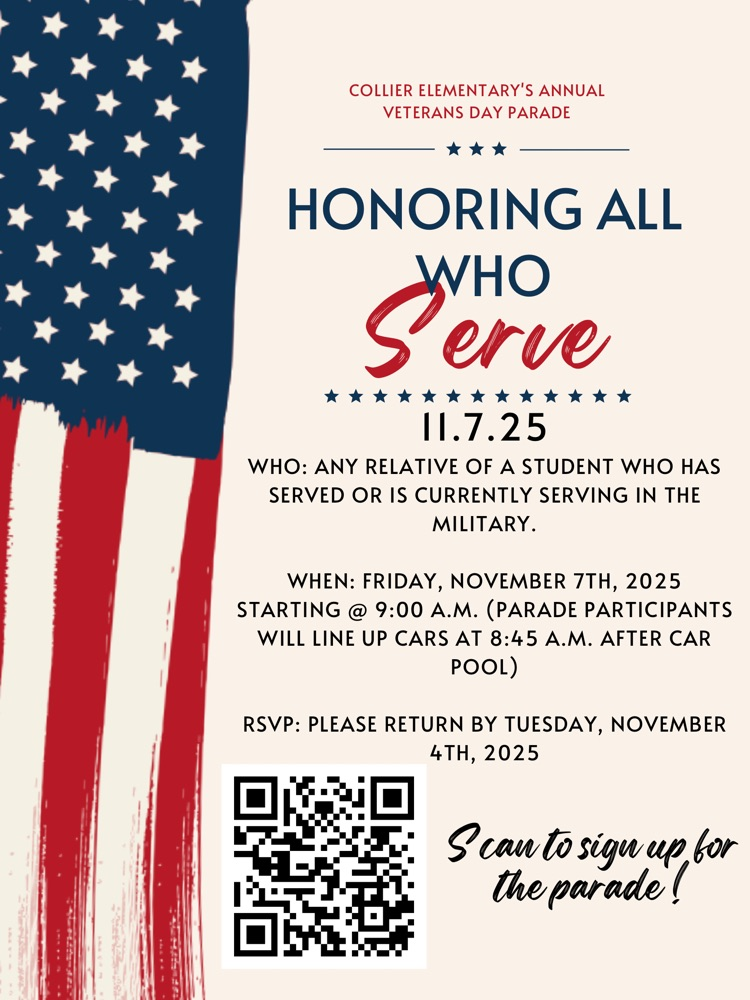 Veterans Day parade is November 7th