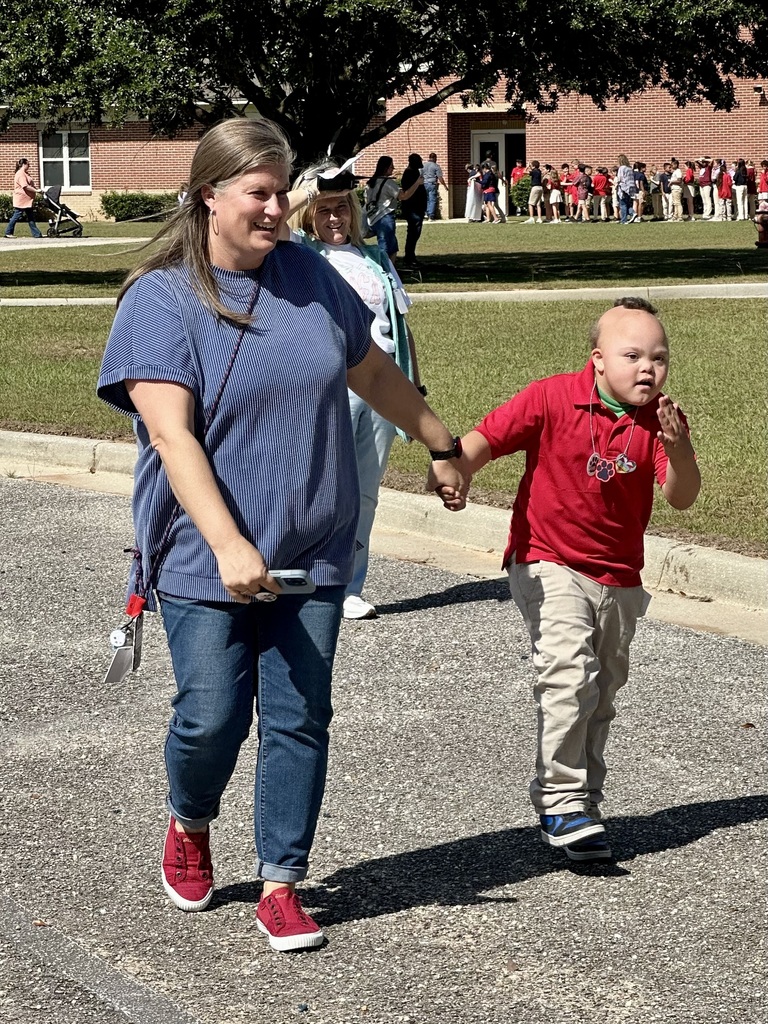 students marching in parade