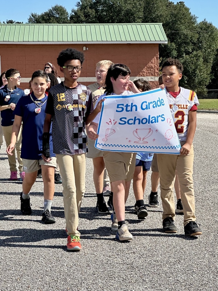students marching in parade