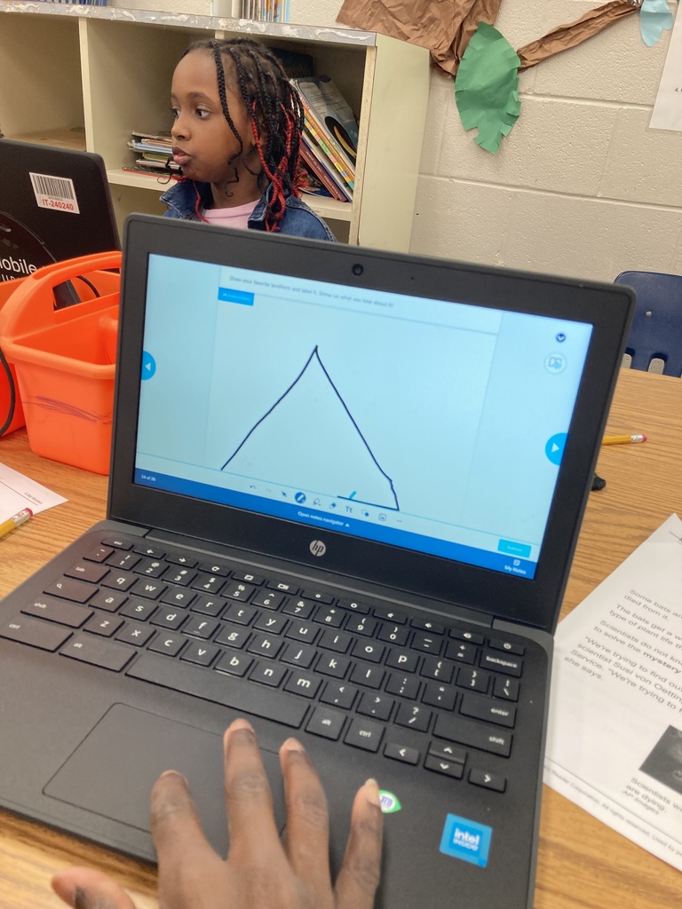 Ms. Young's class used a nearpod lesson to learn more about landforms. They were able to work at their own pace to complete the vocabulary, create drawings of landforms, and answer multiple choice questions.