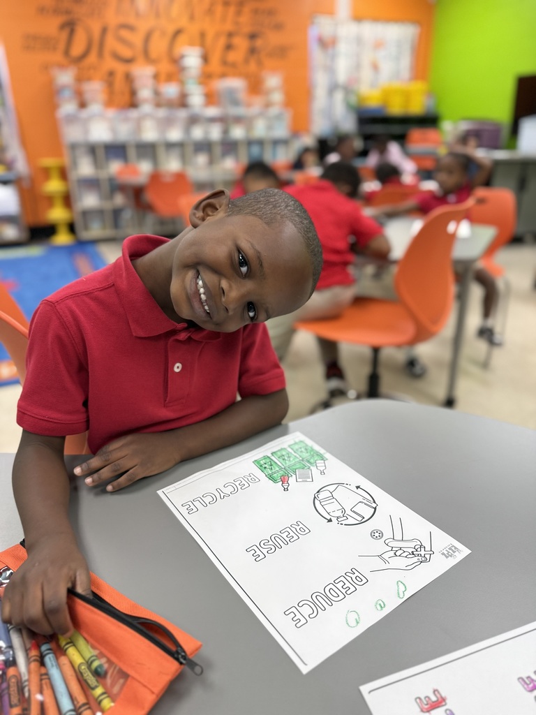 Reduce! Reuse! Recycle! Kindergarten STEM Scholars are learning about the importance of recycling by sorting garbage in the correct bins.Reduce! Reuse! Recycle! Kindergarten STEM Scholars are learning about the importance of recycling by sorting garbage in the correct bins.