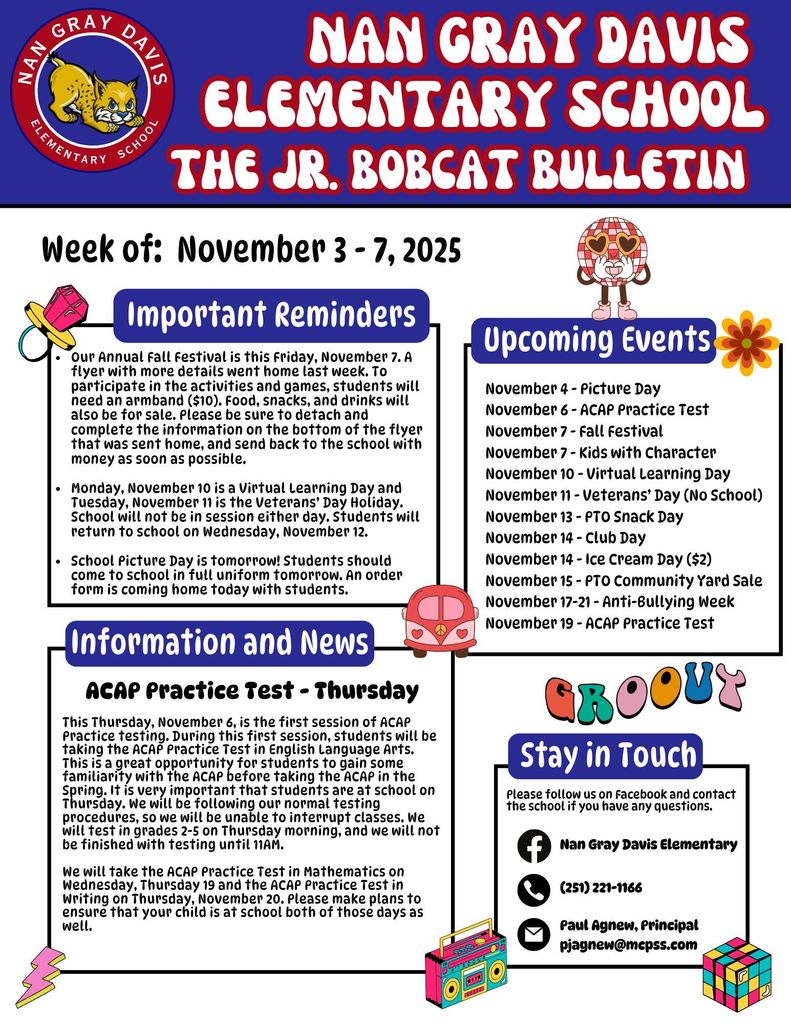 Parent Newsletter 11-3-25