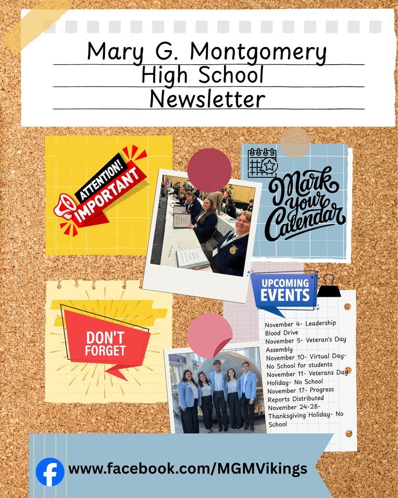 MGM newsletter highlights and Facebook link