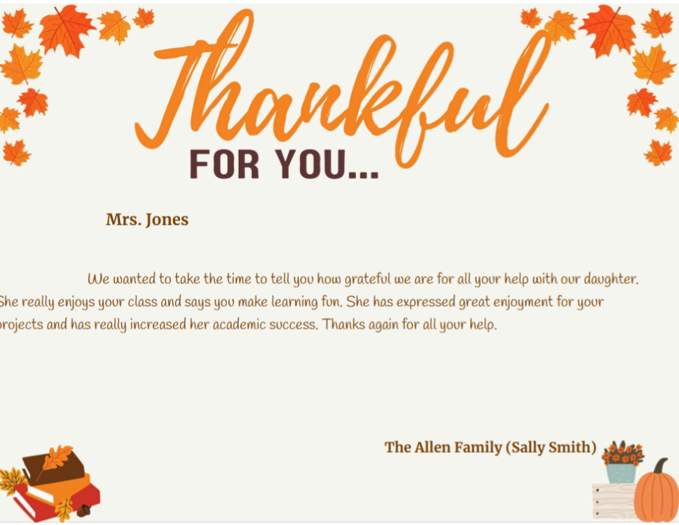 Sample Thankful Certificate