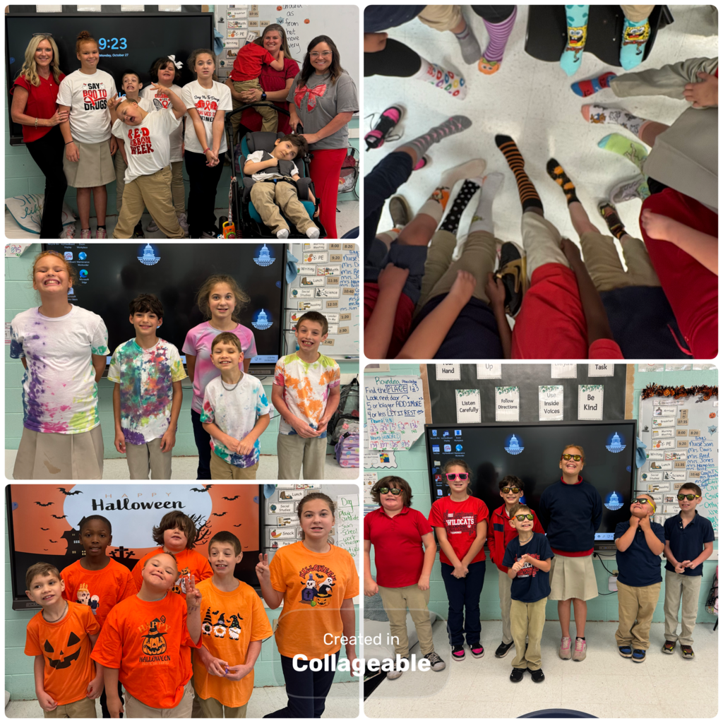 students celebrating red ribbon week