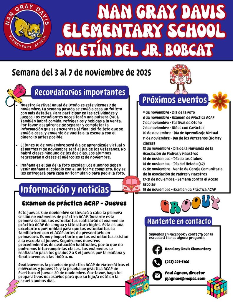 Parent Newsletter 11-3-25 (Spanish)