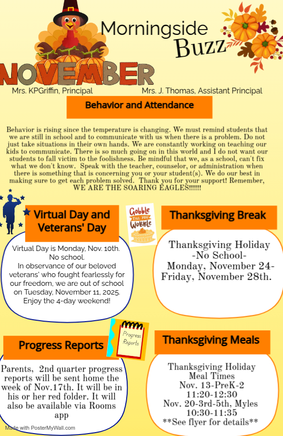 November Newsletter from the Eagles' Nest