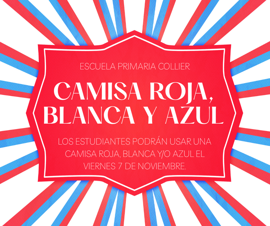 red white and/or blue shirts can be worn on friday, november 7th