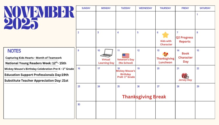 November Calendar