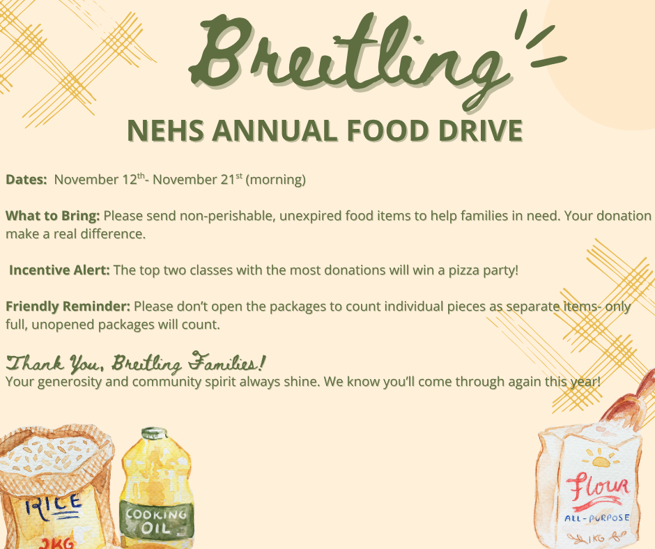 NEHS annual food drive