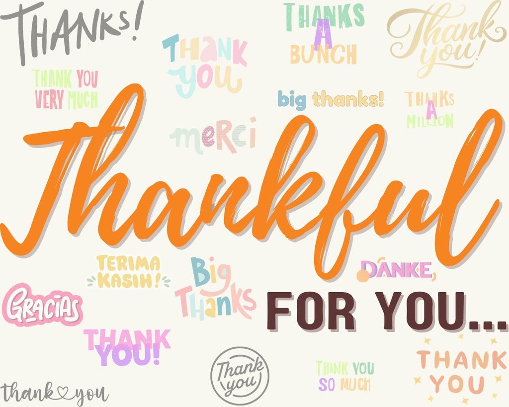 Thankful written different ways