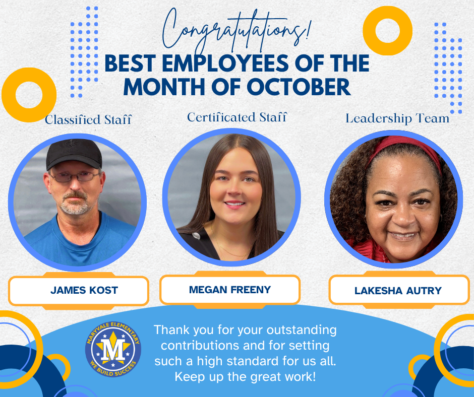 Congratulations to our October Employees of the Month! Your hard work and dedication continue to inspire us all — keep up the incredible work!