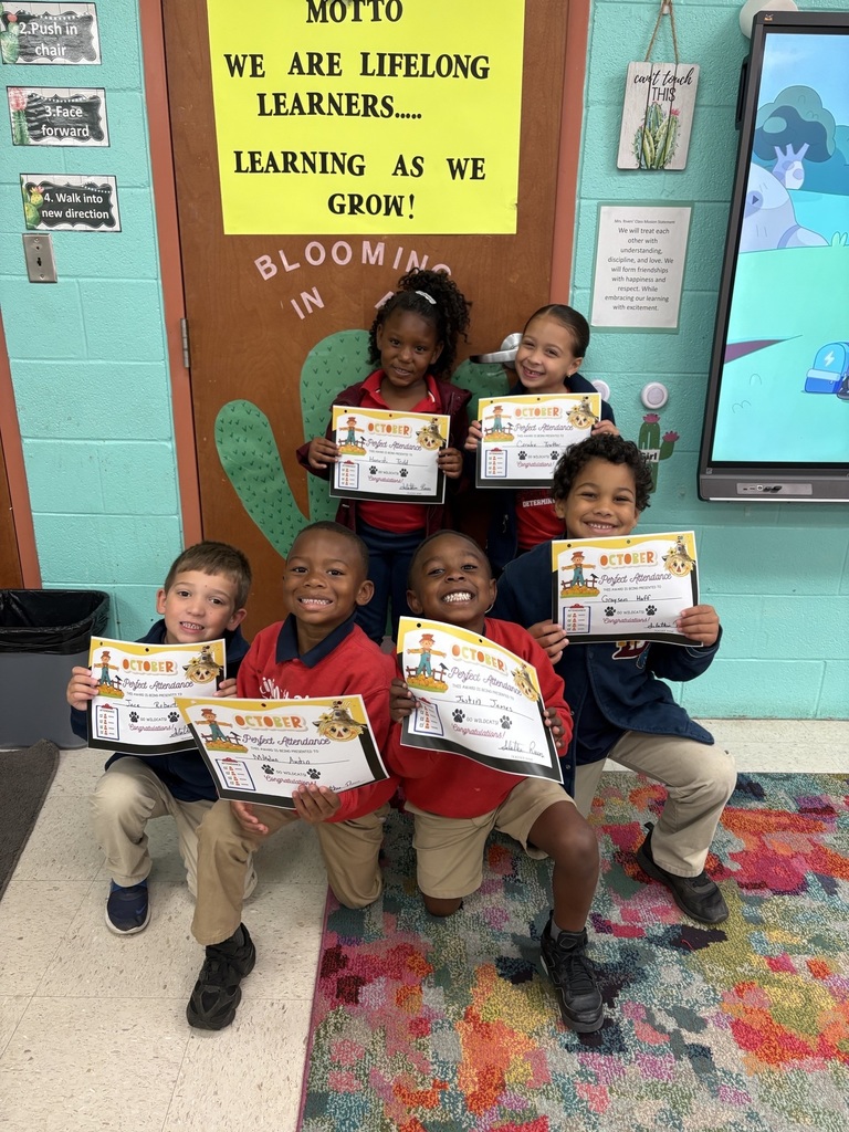 Mrs. Rivers' students who made perfect attendance for October.