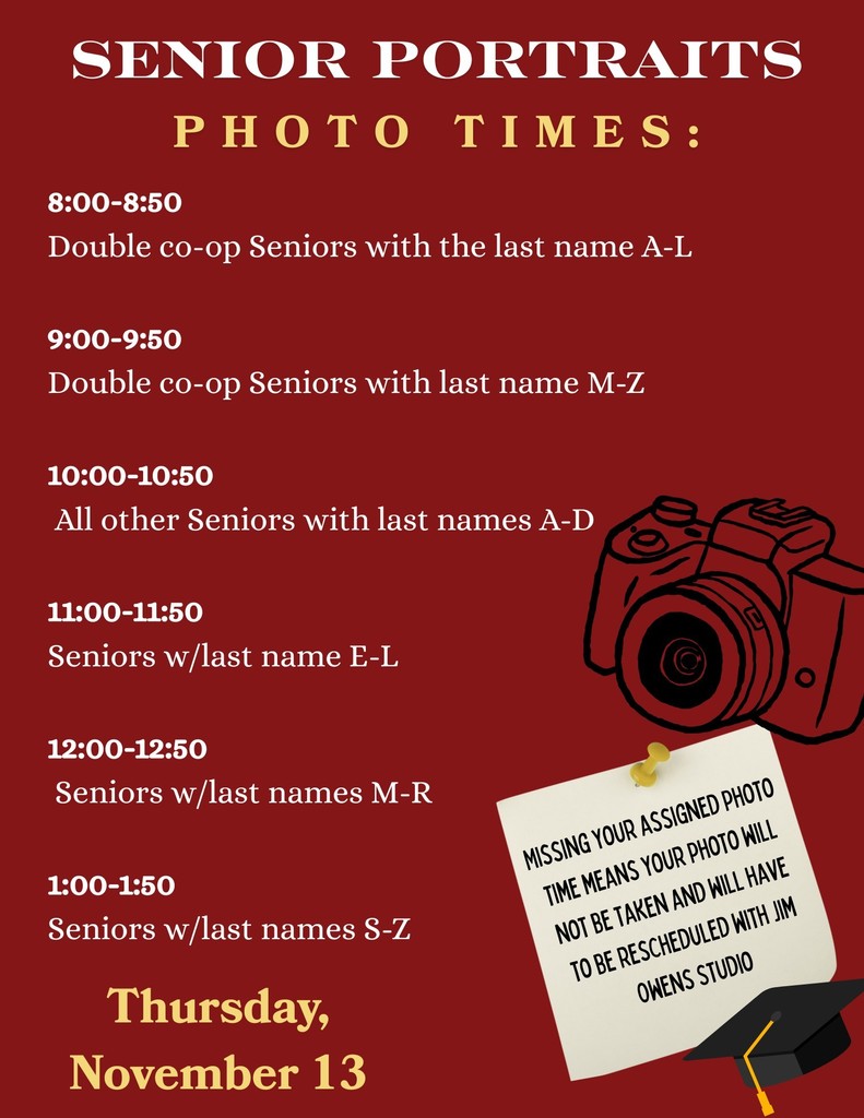 Senior Portraits November 13