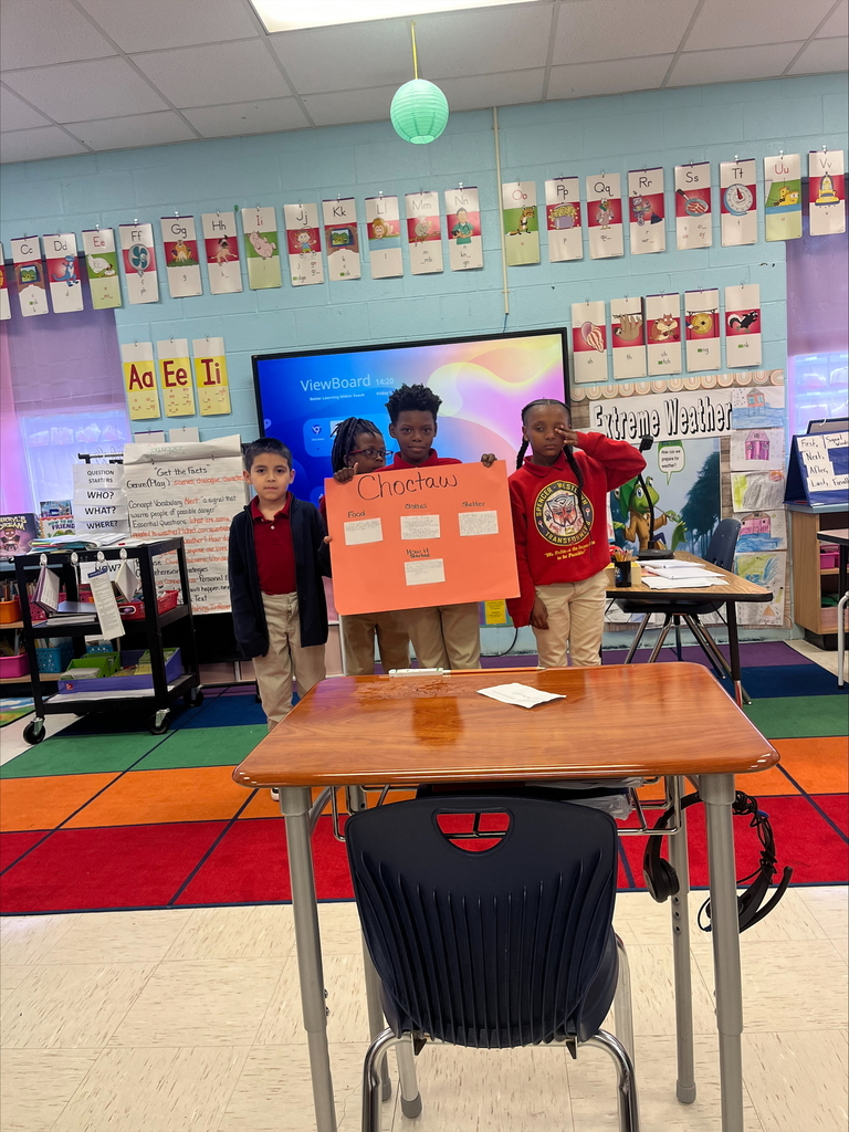 Ms. Withers' class learning about Native American Tribes