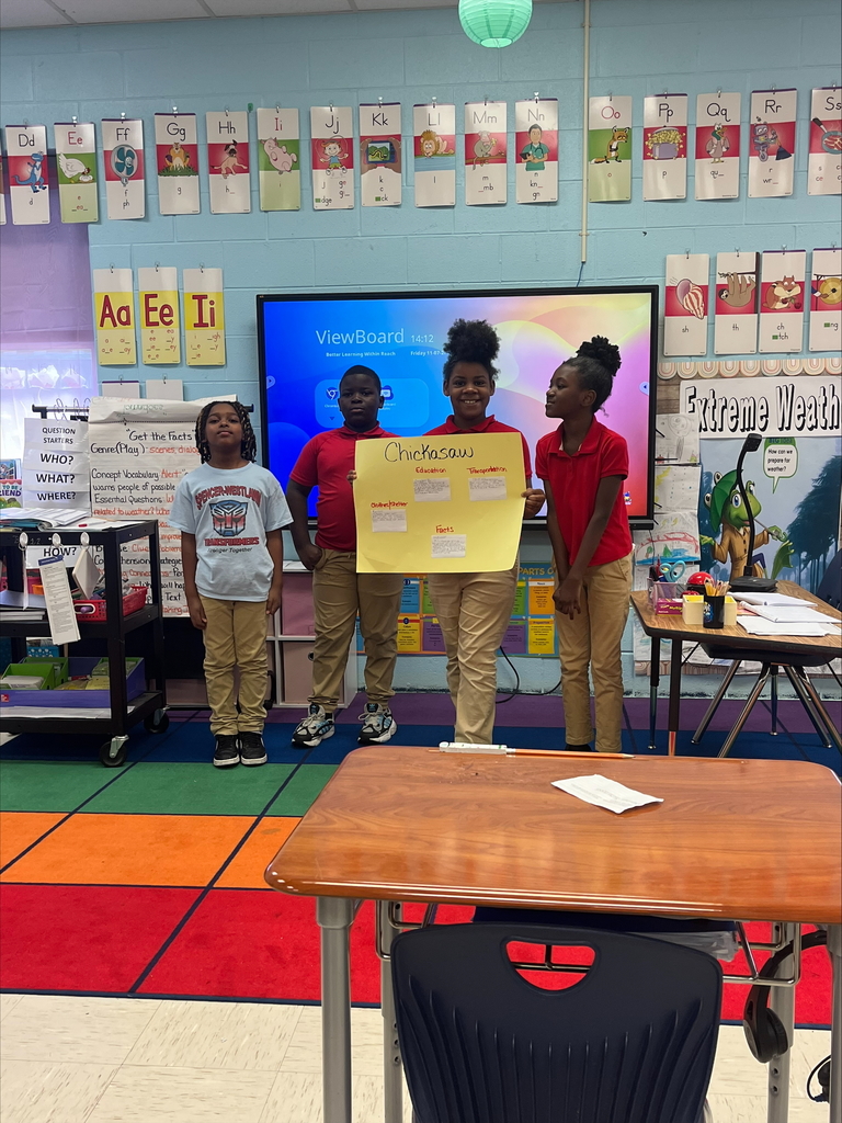 Ms. Withers' class learning about Native American Tribes